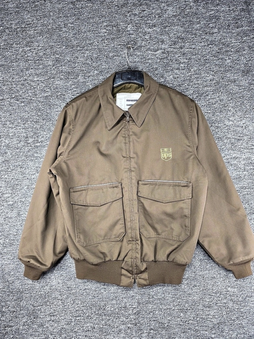 Vintage UPS United Parcel Service Work Jacket L 42-44 Long Made USA Brown